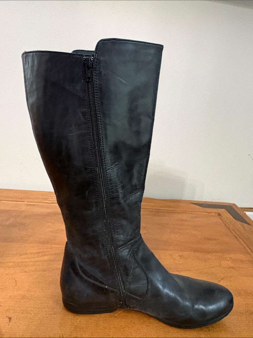 Born Sage Black Tall Leather Boots Size 11 - Picture 8 of 16